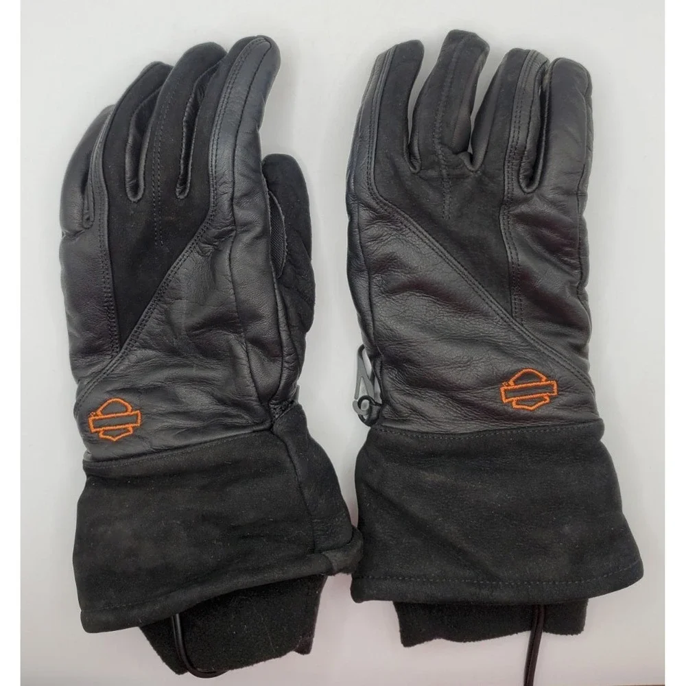 Harley-Davidson Black Leather Winter Gloves